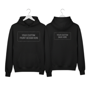 Customizable Black and Beige Hoodies