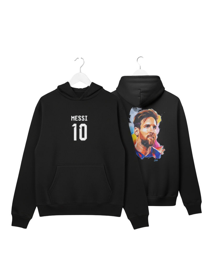 Messi #10 Black Hoodie