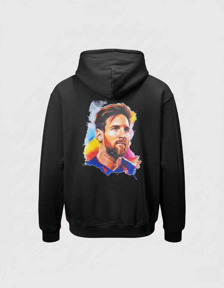 Messi #10 Black Hoodie - Image 4