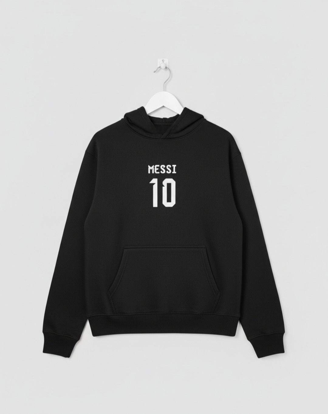 Messi #10 Black Hoodie - Image 3